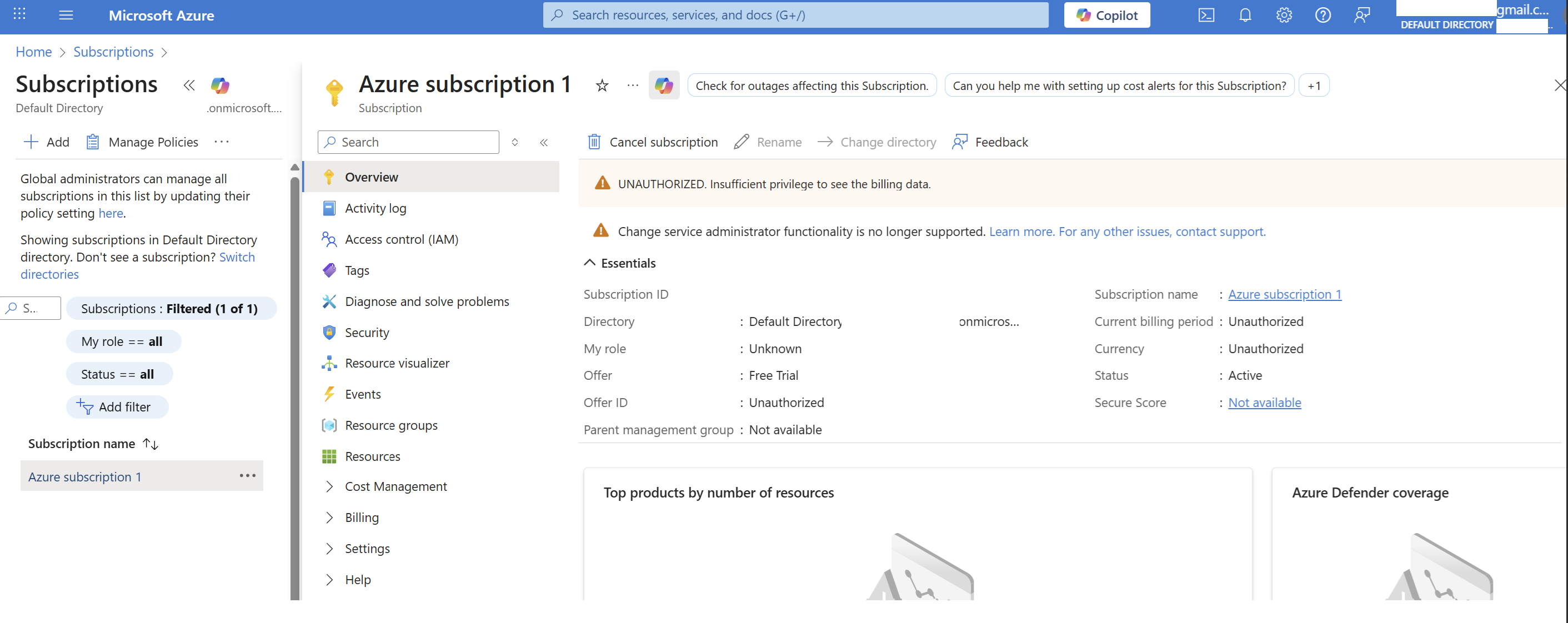 Azure subscription - Microsoft Q&A