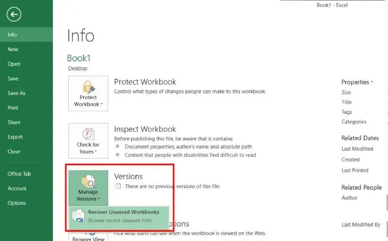 How to Recover Unsaved Excel Files