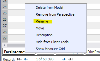 Unable to update table name on SSAS? - Microsoft Q&A