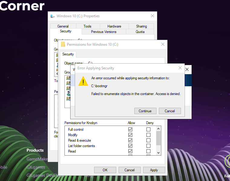 c:\bootmgr,c:\bootnxt..... and other errors - Microsoft Q&A