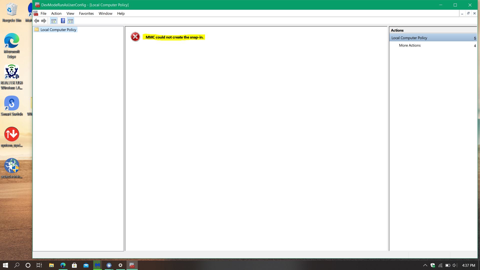 Mmc could not create the snap in microsoft q a