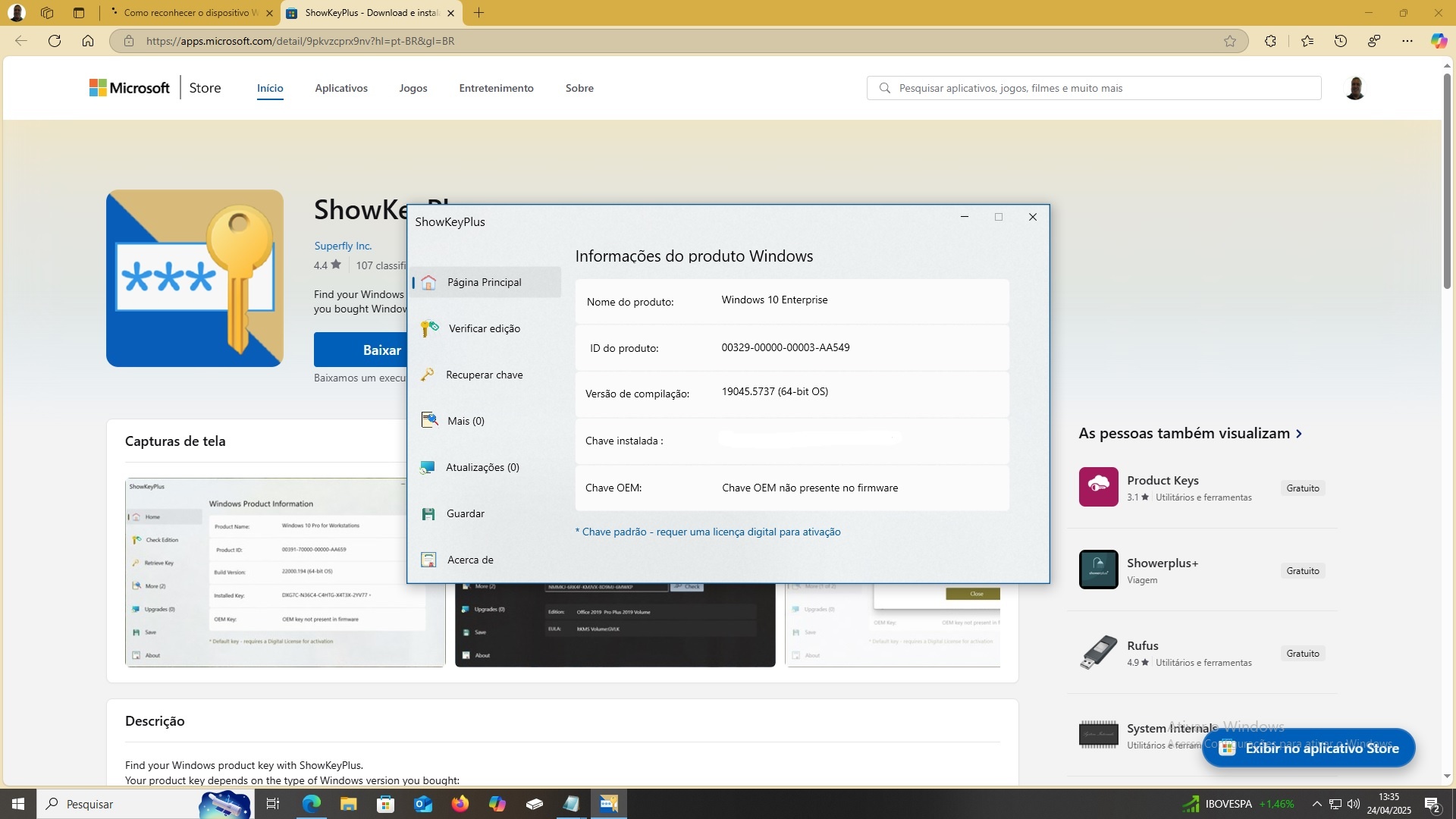 Como reconhecer o dispositivo Windows 10 Enterprise instalado para