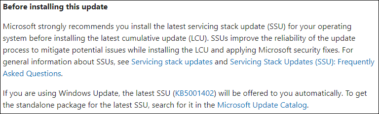 install cumulative update KB5003638 failed on windows server 2016 ...