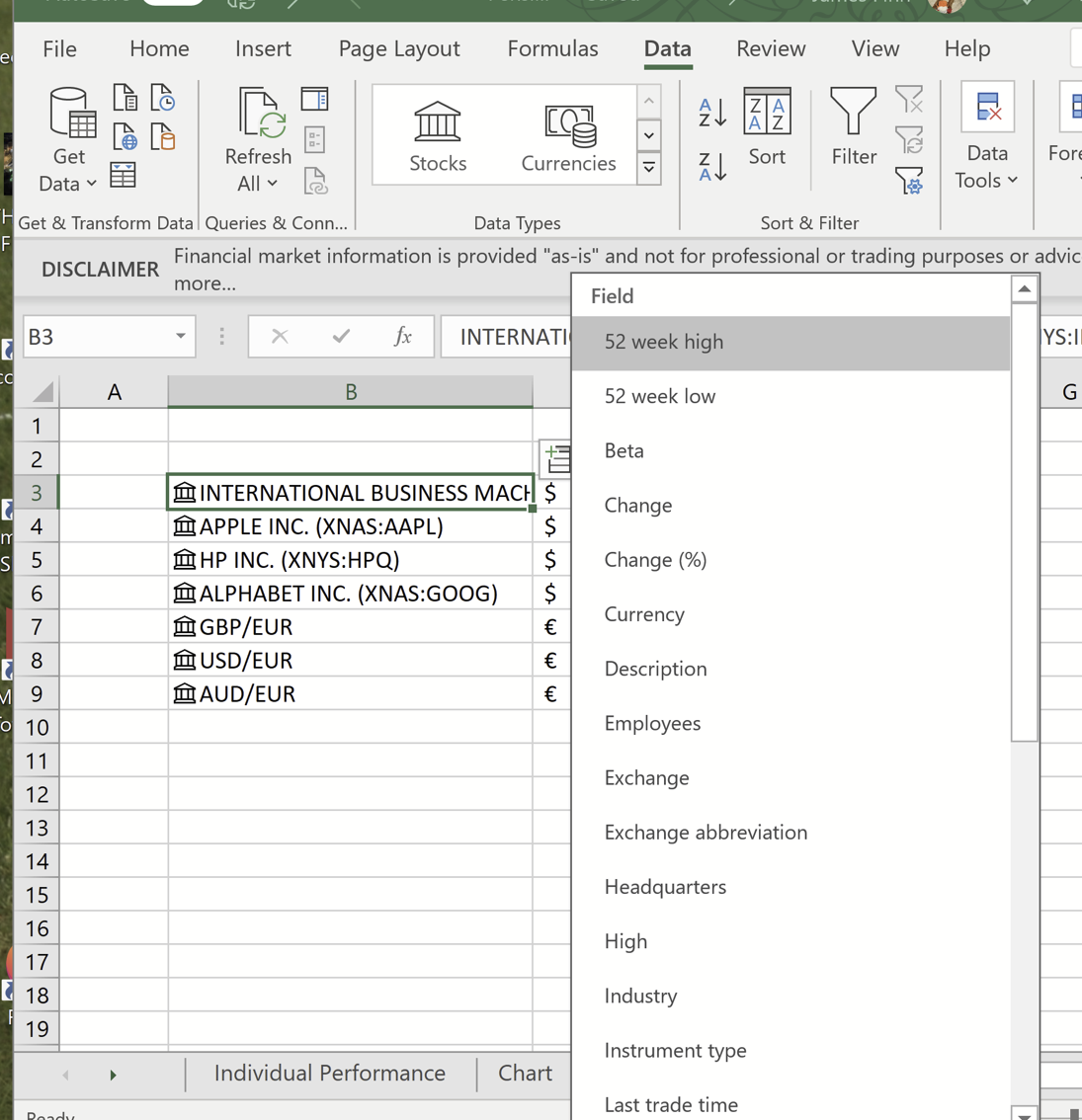 How to change connection refresh rate for stock list in Excel, instead ...