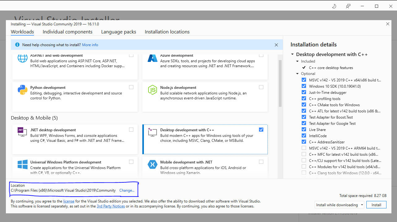 Visaul Studion 2019 Installation - Microsoft Q&A