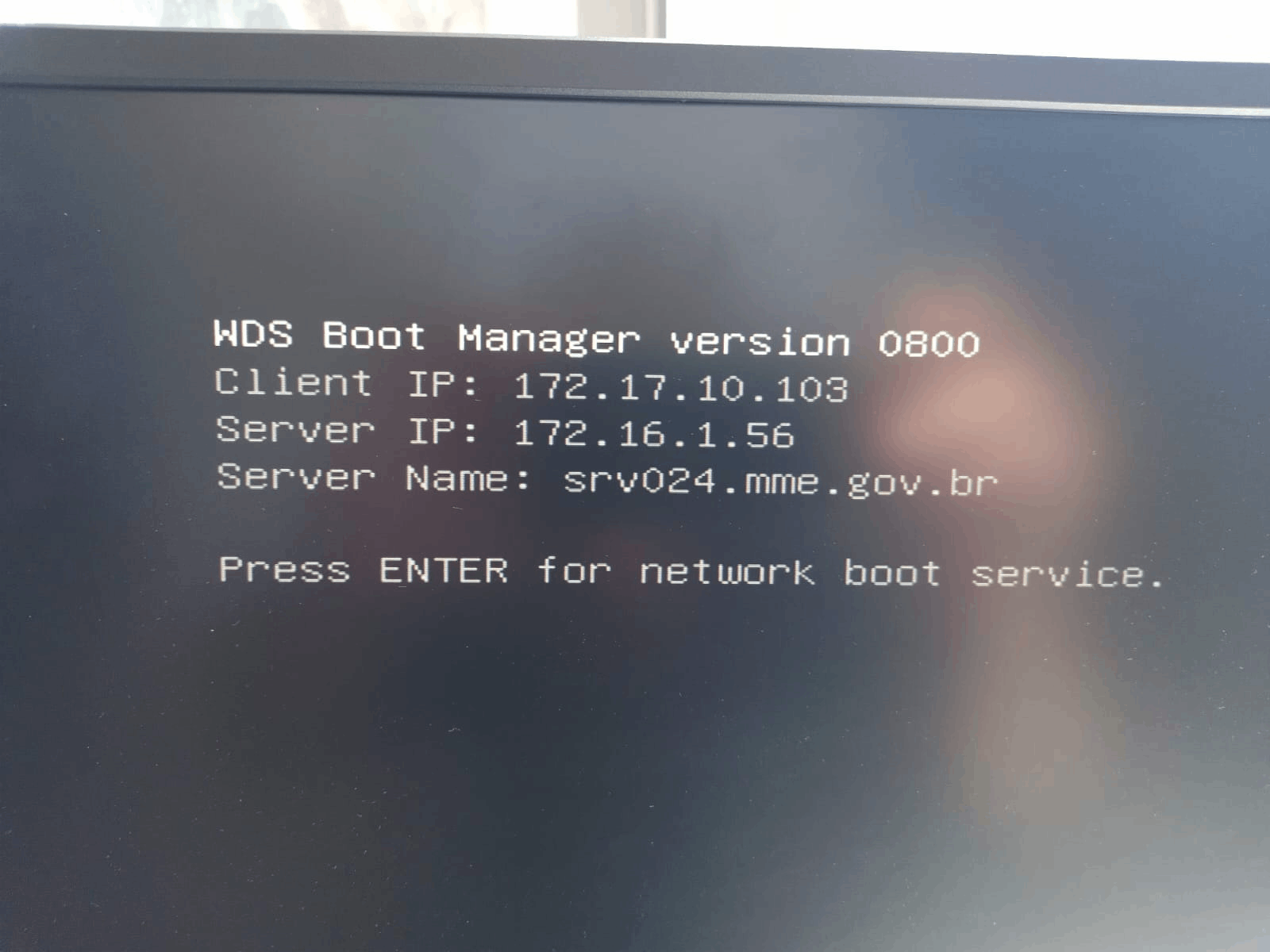 PROBLEMA AO TENTAR FORMATAR COMPUTADOR VIA WDS - Microsoft Q&A