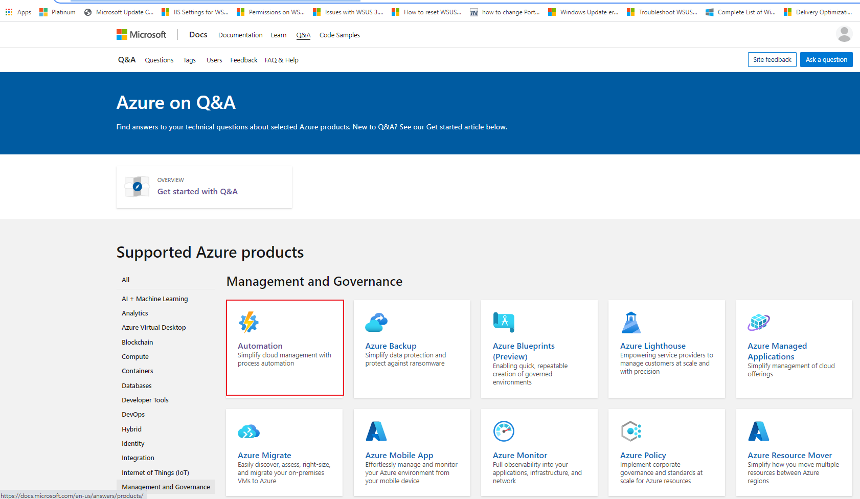 Update Management not assessed - Microsoft Q&A