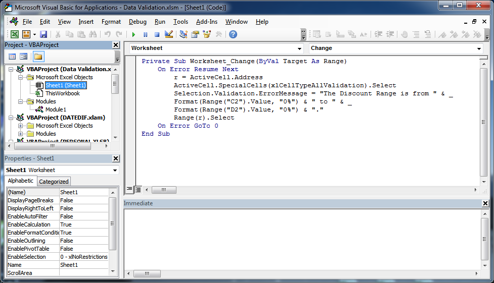 Entering a cell value in a data validation error message - Microsoft Q&A