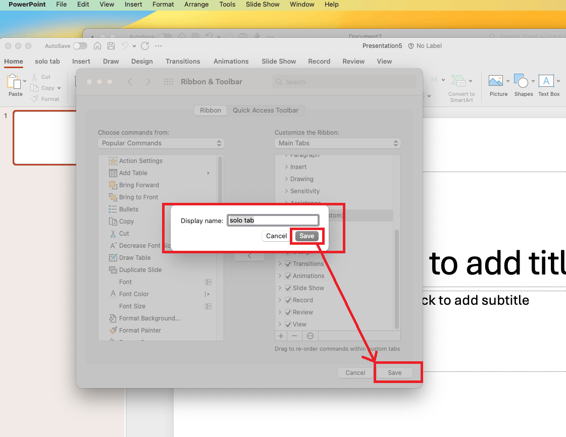 Can't change tab name on Powerpoint's ribbon - Microsoft Q&A