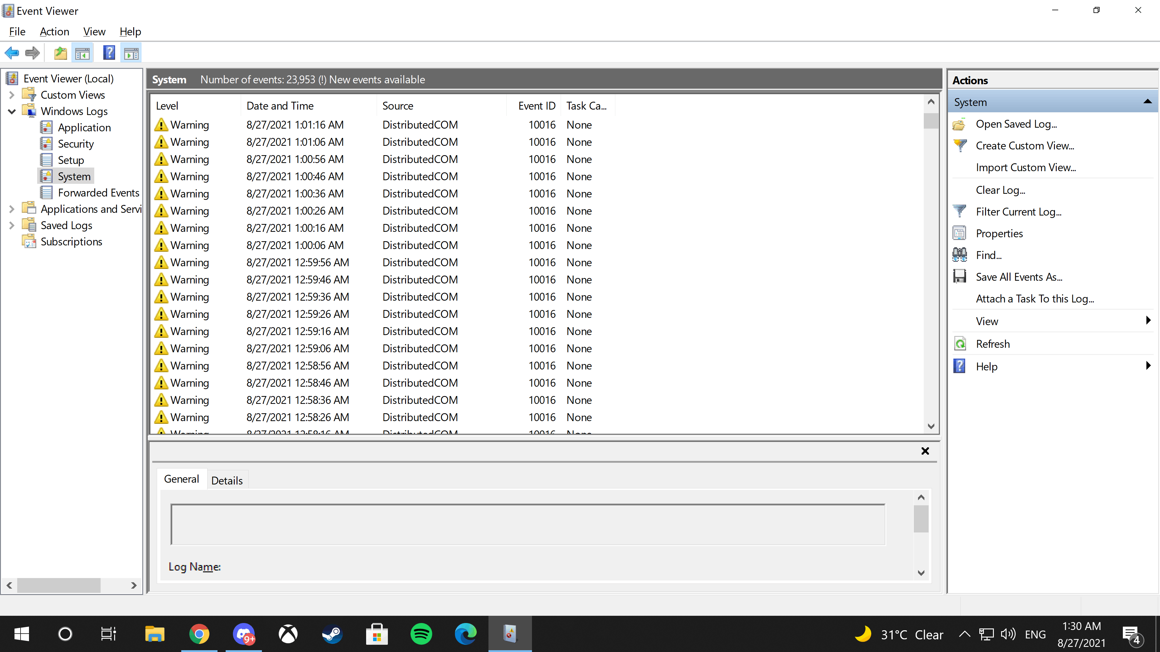 dcom warning 10016 - Microsoft Q&A