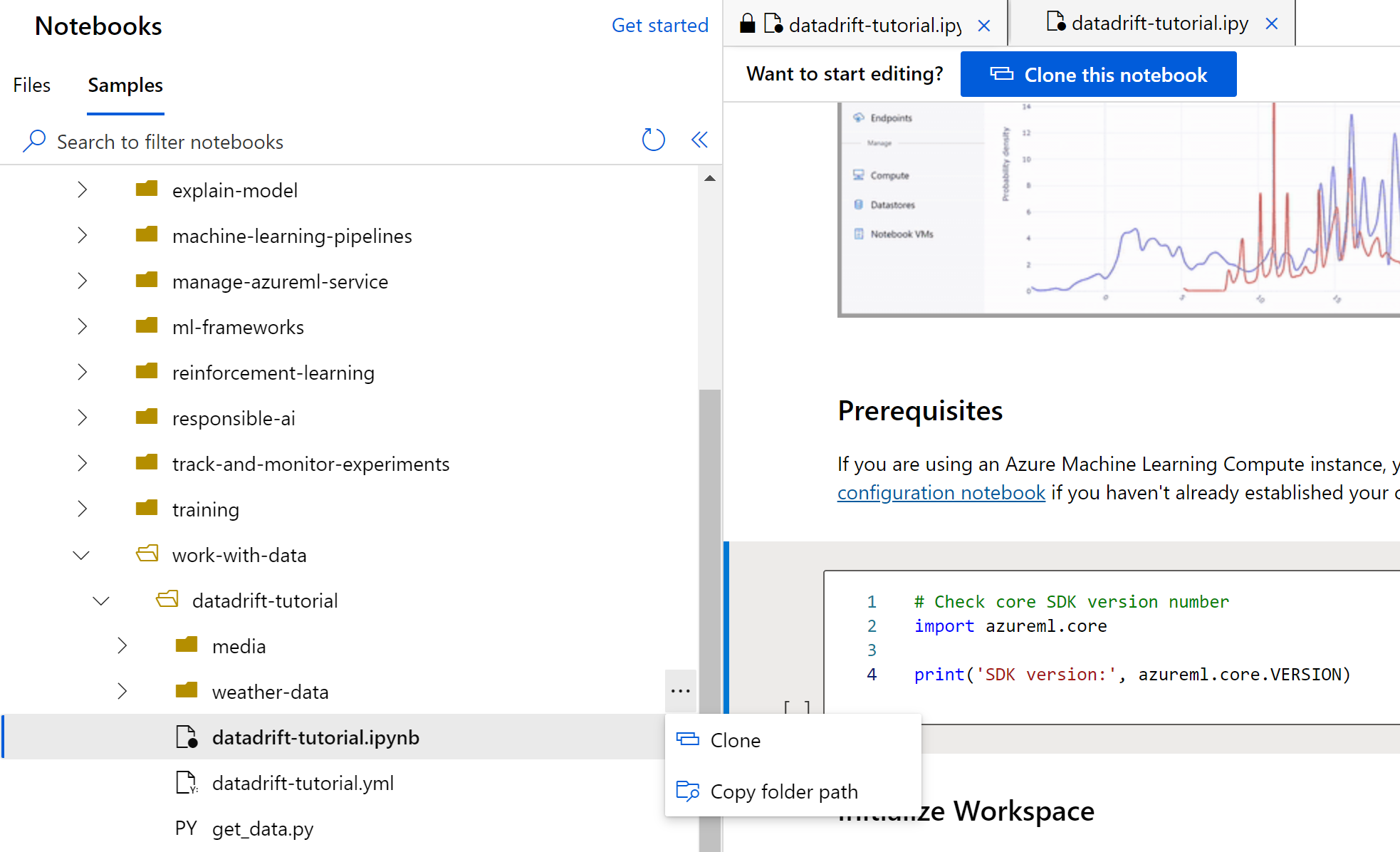 Drifting Sample in azure machine learning studio does not finish ...