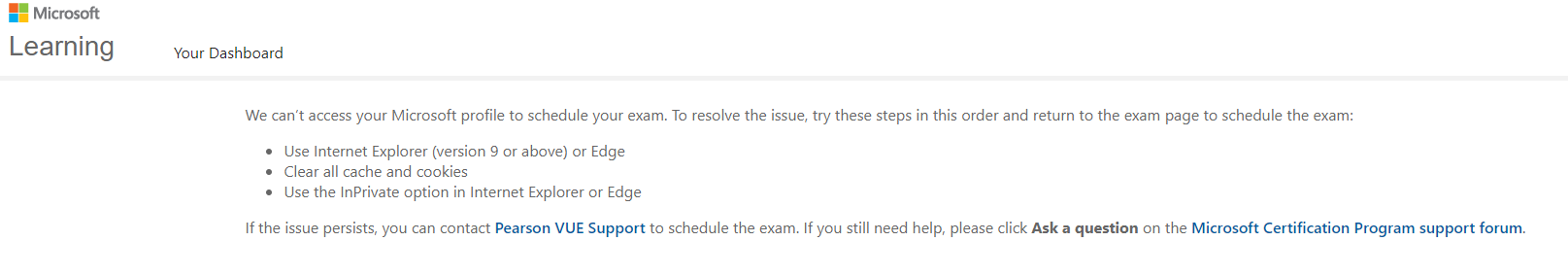 Problems with Schedule Exams - Microsoft Q&A