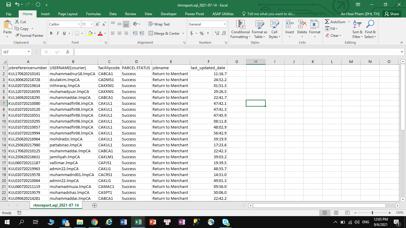 Combined PowerQuery return null value at one column after changing the ...