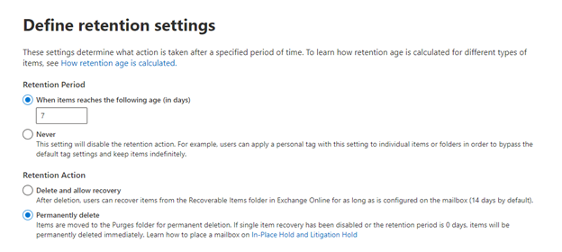 RetentionSetting