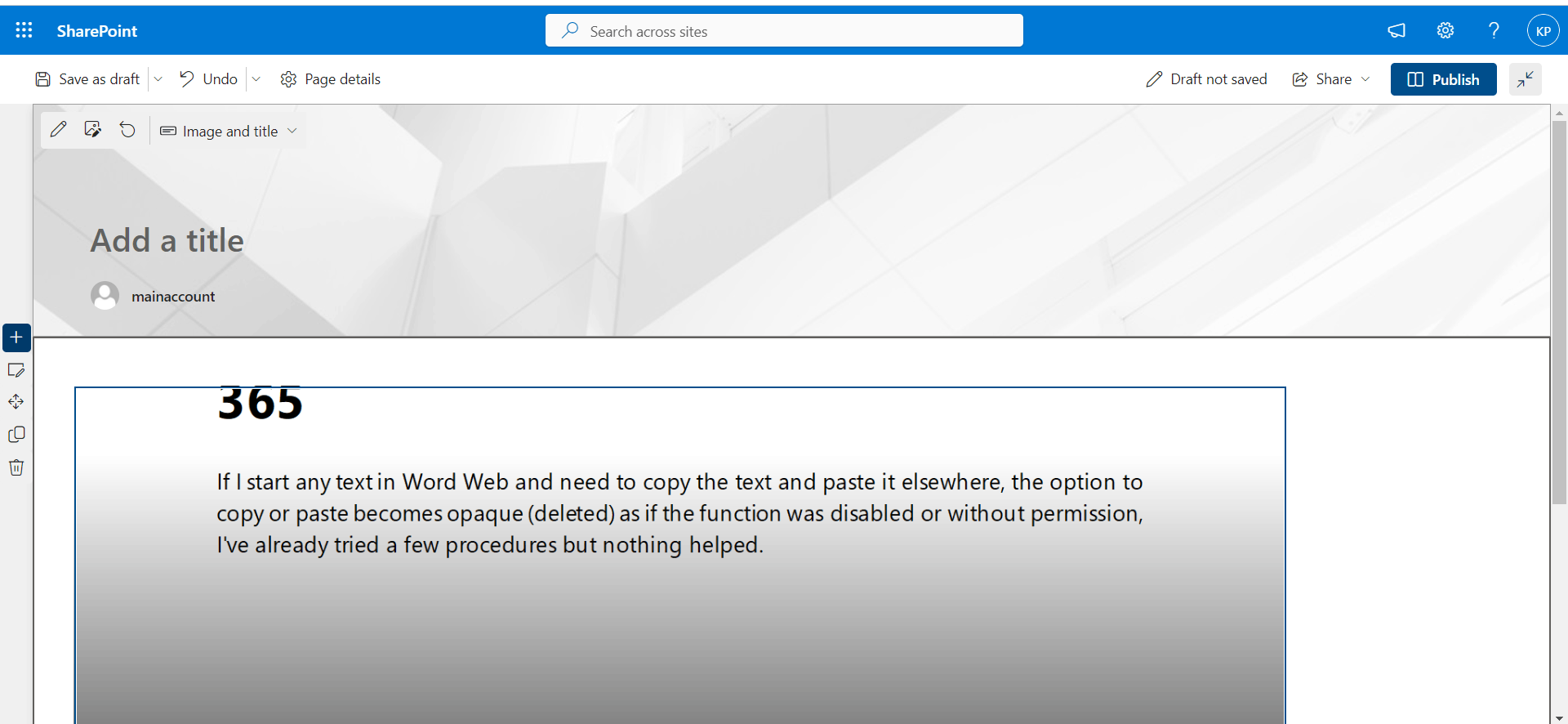 Hero Webpart not displaying correctly - Microsoft Q&A