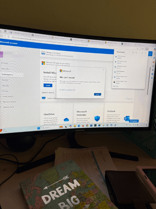 I can’t install Microsoft 365 office on my laptop device - Microsoft Q&A
