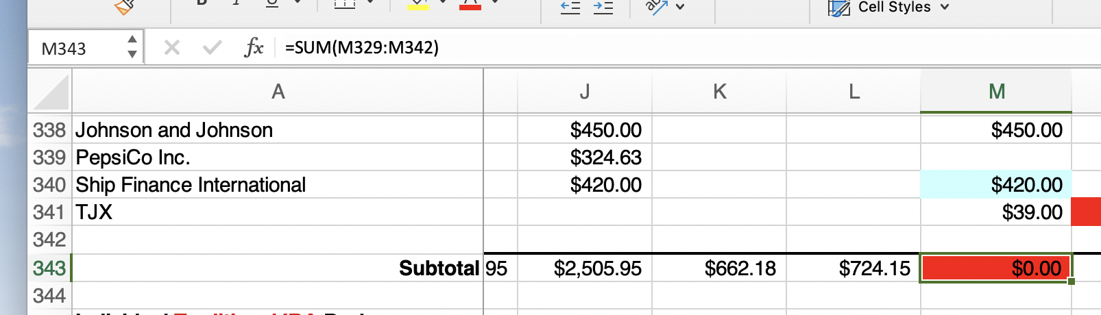 Mac Excel "SUM" function not working in some cells. - Microsoft Q&A
