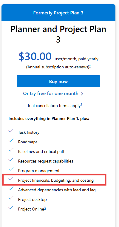 Project financials, budgeting, and costing - Microsoft Q&A