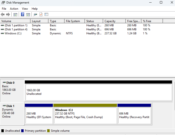 Disk 0 Disk 1 - Microsoft Q&A