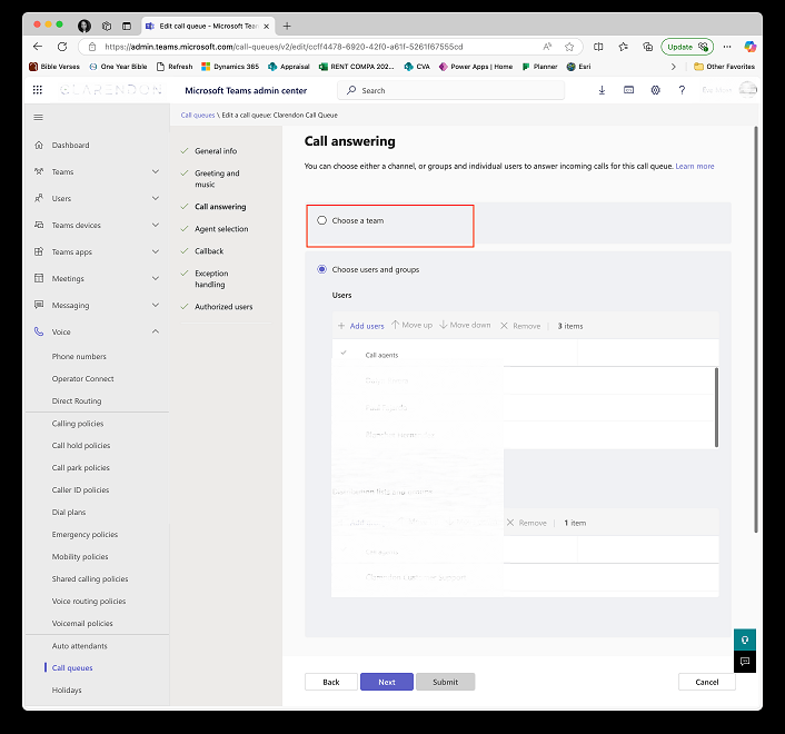 How to set up call order in Microsoft teams. I want specific persons to ...