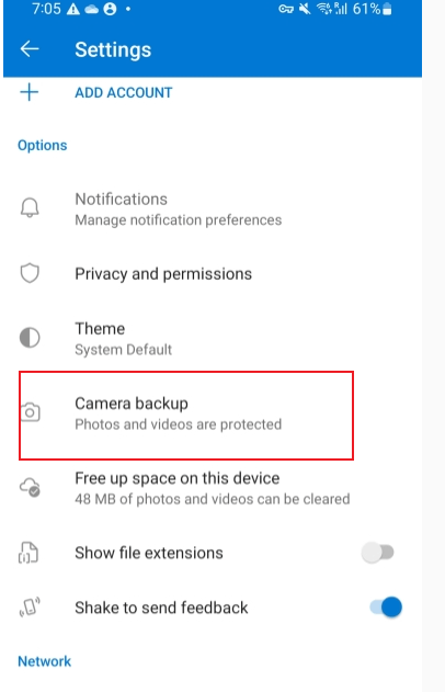 Syncing Android gallery to OneDrive work account - Microsoft Q&A