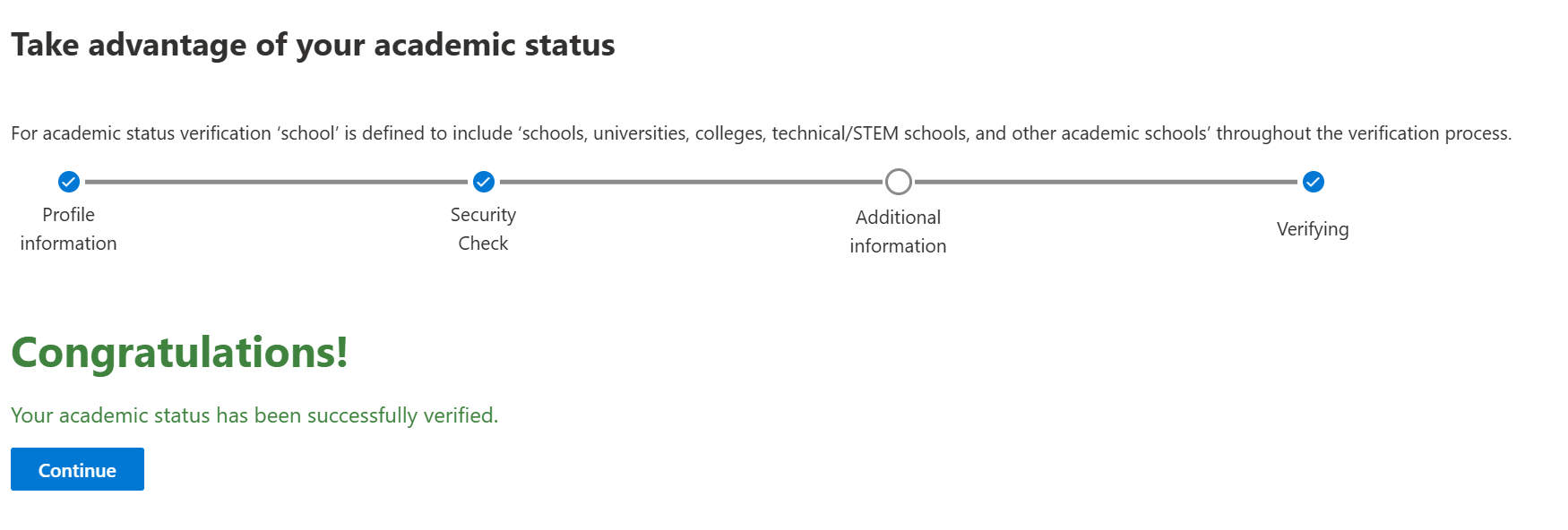 Cannot access my student status in my azure account - Microsoft Q&A