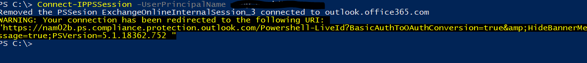 Cannot connect to powershell security & compliance used MFA - Microsoft Q&A