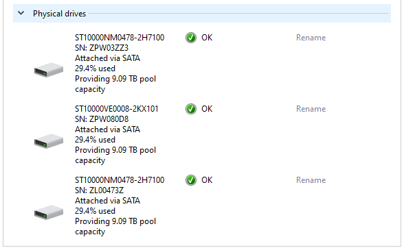 Storage Space stopped working but disks showing as healthy - Microsoft Q&A