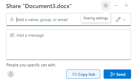 Issue with Sharing Word Documents - When using Share -> Share function ...