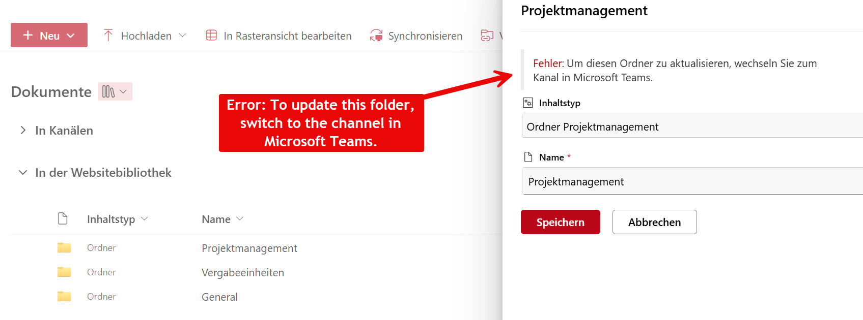 Change Teams channel folder content type - Microsoft Q&A