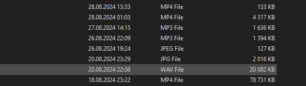 Windows 10 changes the name of the file type when searching
