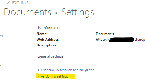 Sharepoint - how to change settings to 