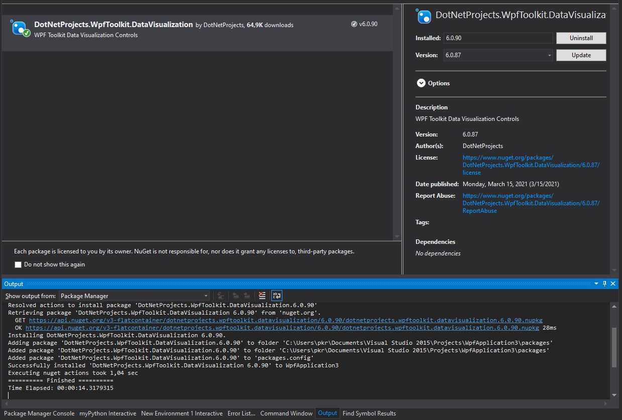 DOTNETPROJECTS.wpftoolkit.datavisualization примеры. System.Windows.forms.datavisualization.charting.