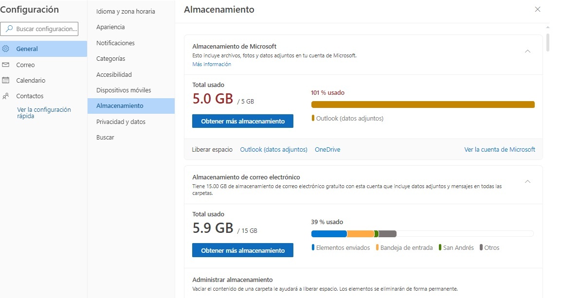 Microsoft account storage over 100% but it does not say where to see ...