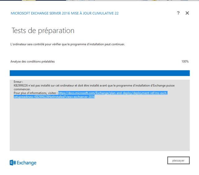 KB2999226 on Windows 2016 and Exchange 2016 CU22 - Microsoft Q&A