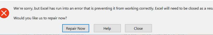 Repair Now Message - Microsoft Q&A