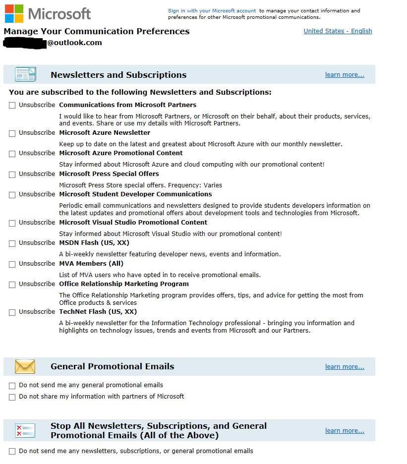 Stop MSN Newletter - Microsoft Q&A