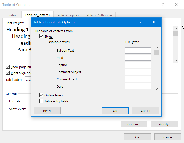 How to add a style to an existing custom table of contents? - Microsoft Q&A