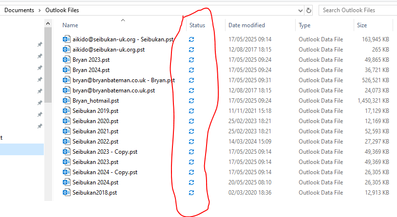 PST files missing after update last week - Microsoft Q&A