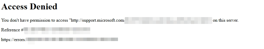 Microsoft support access denied ? - Microsoft Q&A