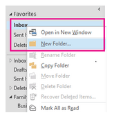I have a number of folders in Outlook app mail. How do I add a ...