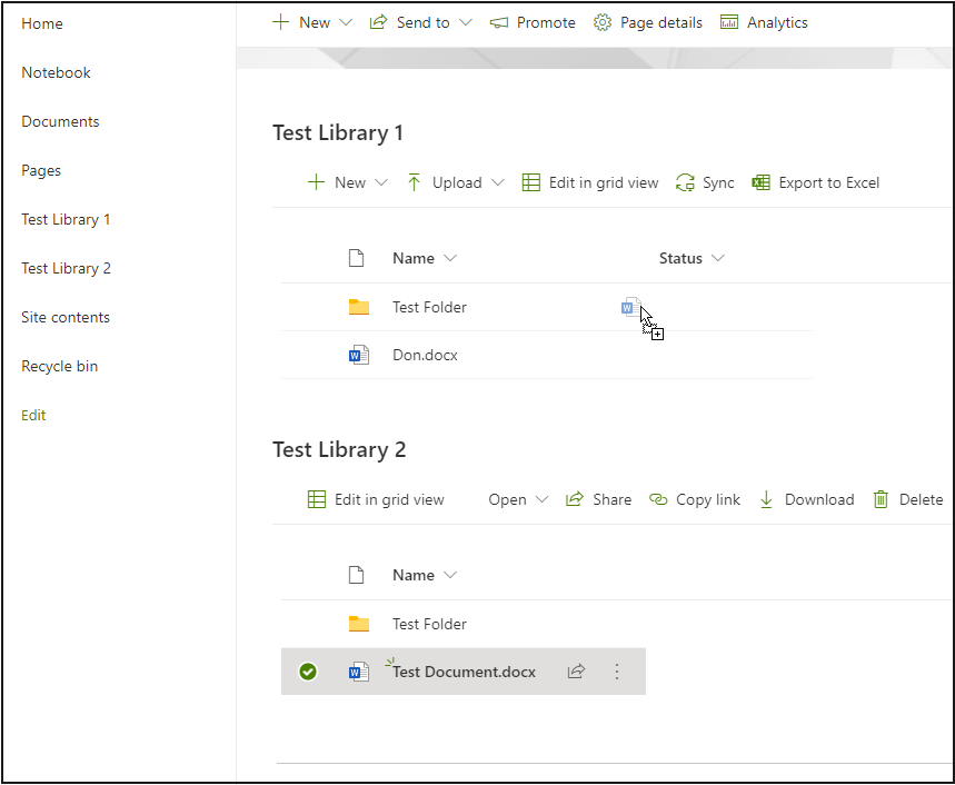 Sharepoint Online Drag And Drop Files Between Sharepoint Libraries Microsoft Q A Sharepoint Online Drag And Drop Files Between Sharepoint Libraries Microsoft Q A