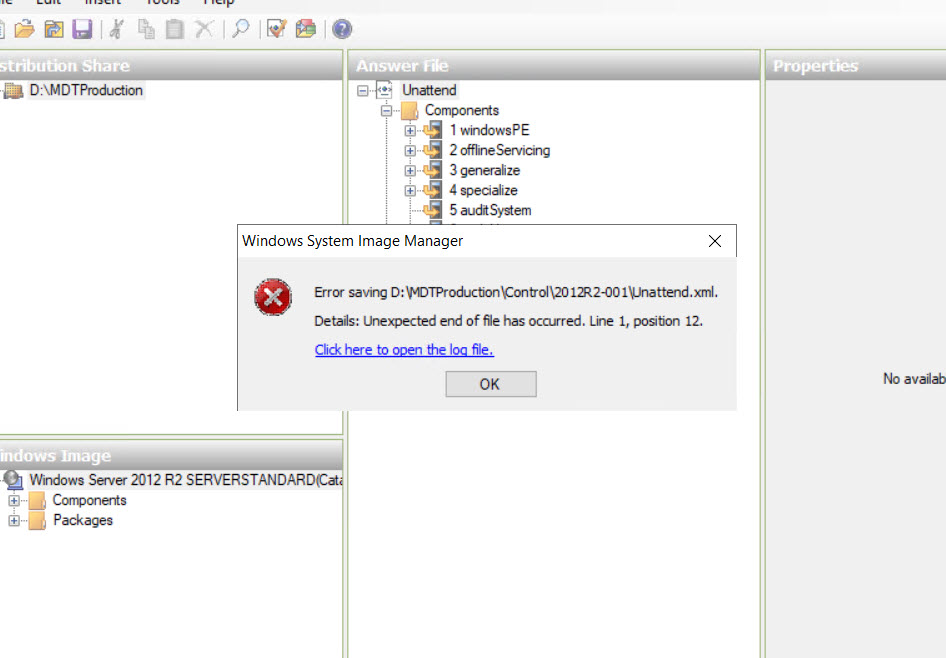 MDT unable to save unattend.xml Microsoft Q&A