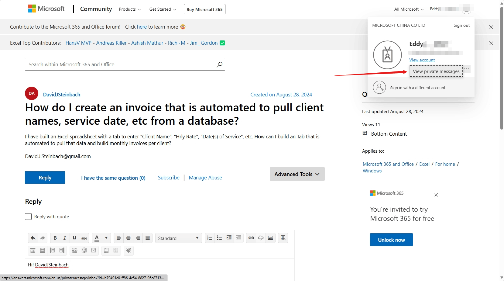 How do I create an invoice that is automated to pull client names ...