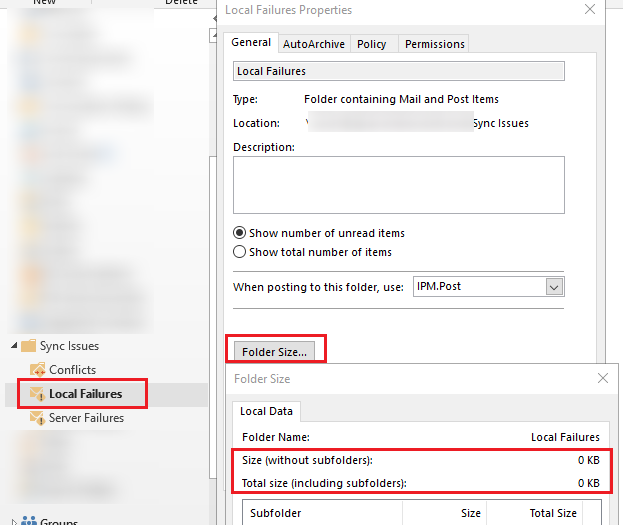 How To Fix Sync Issues Local Failures In Outlook