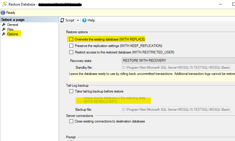 Restoring Sql Database Issue Microsoft Q A Restoring Sql Database Issue Microsoft Q A