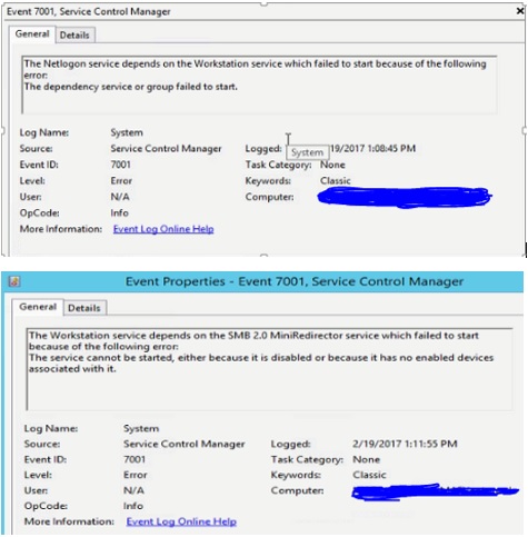 Netlogon and Workstation Service Not Starting - Microsoft Q&A