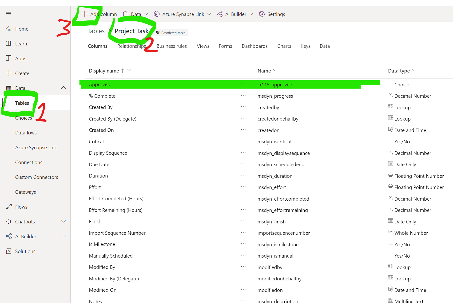 Project for the web - Custom field in task grid - Microsoft Q&A