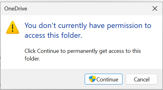 Access to files and folders denied - Microsoft Q&A