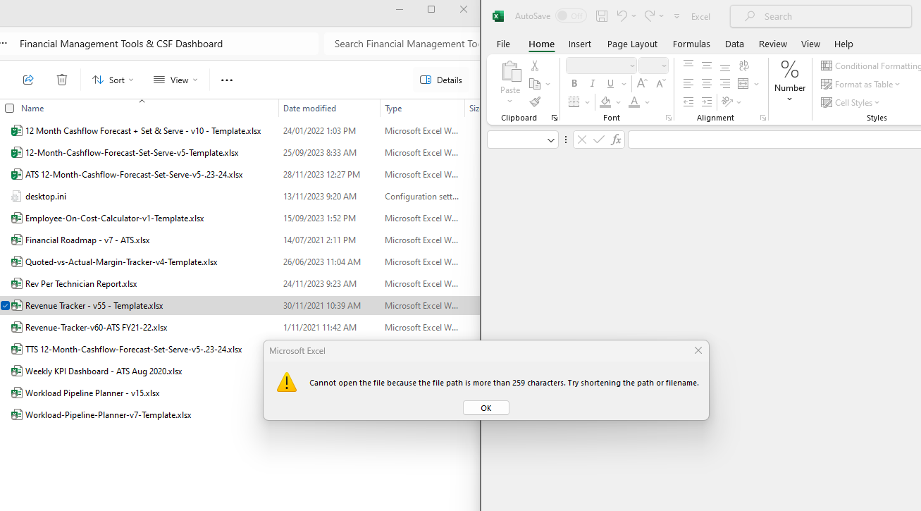 Long Path not working and I am unable to rename the files due to it being a  shared work Dropbox - Microsoft Q&A